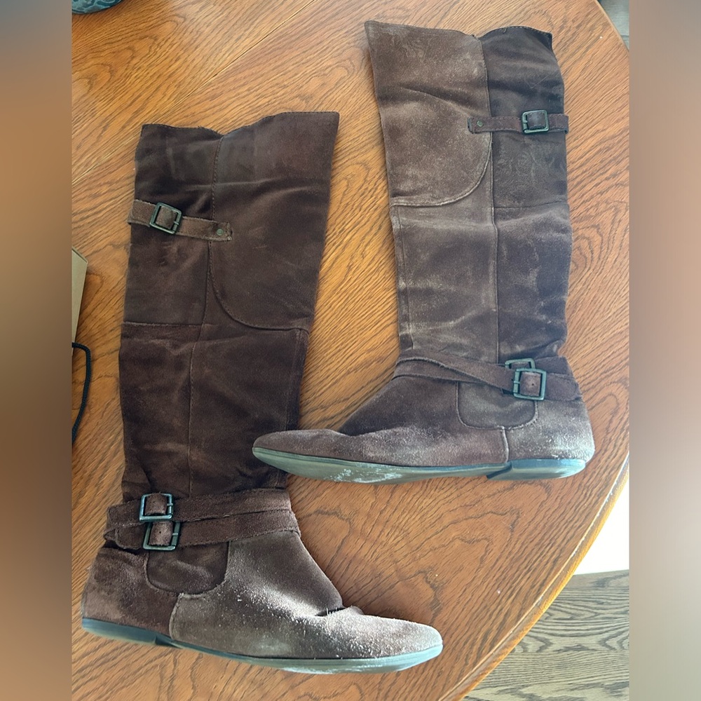 Nine West Brown Suede Boots, Size 8.5
